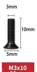 Болт M3 x 10.0 мм (10 шт)